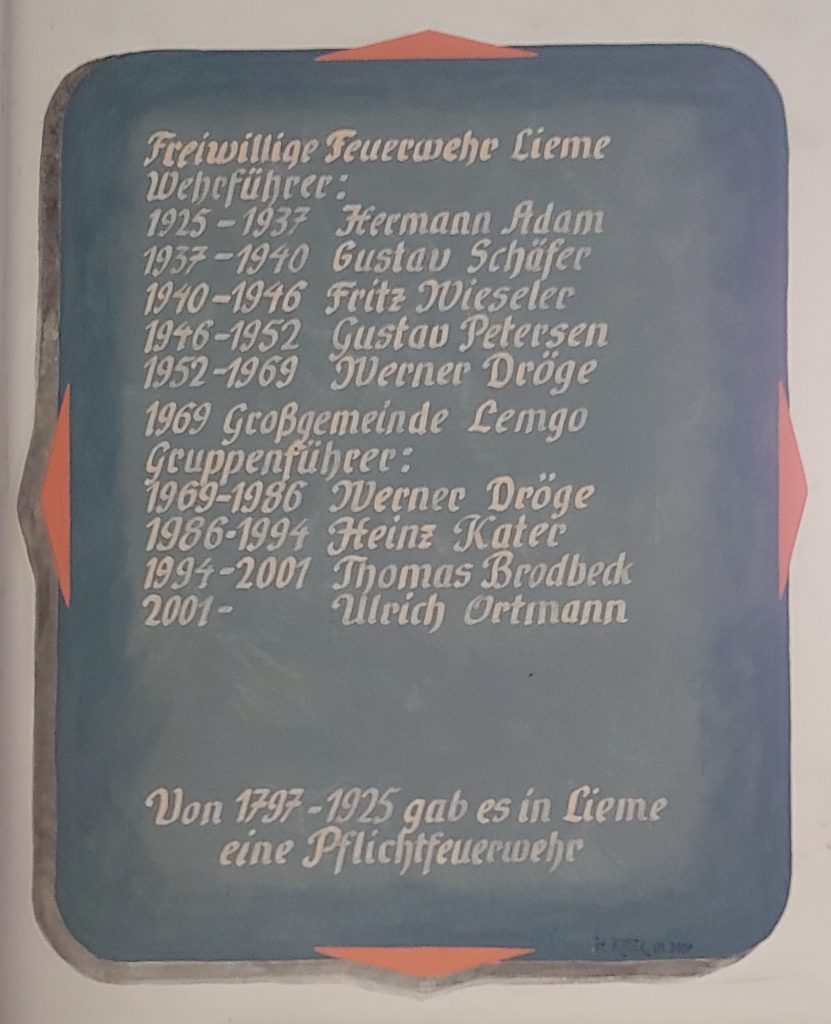 Gründung der Freiwilligen Feuerwehr Lieme